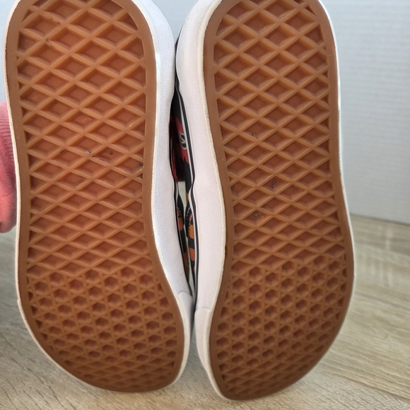 Vans Floral Slip-On Sneakers - Black, Orange, Red, White - Picture 6 of 11